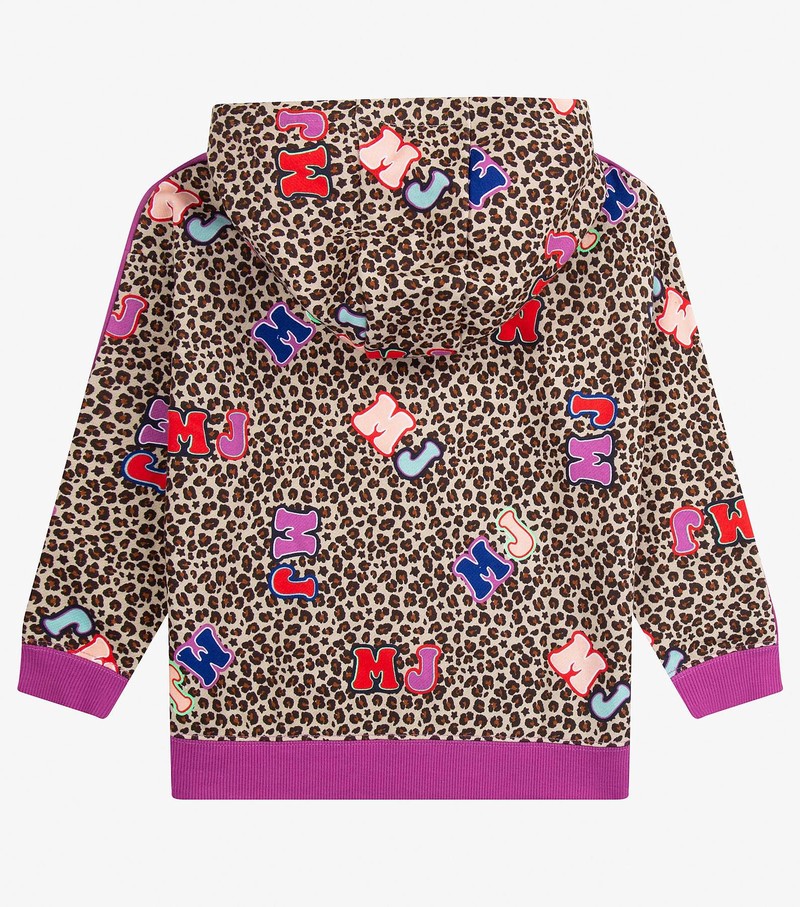 Kids' Marc Jacobs All-Over French Terry Hoodie Fuchsia / Multicolor | EUNPK-0372