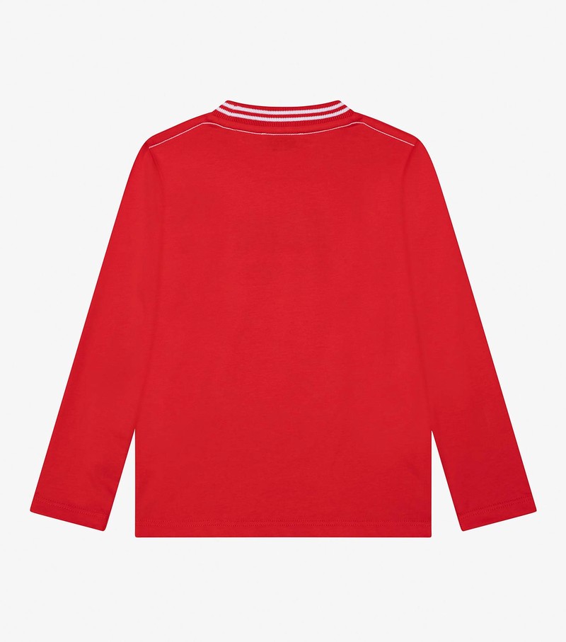 Kids' Marc Jacobs Long Sleeve With Logo Detail T Shirts Red | LMTKR-2134