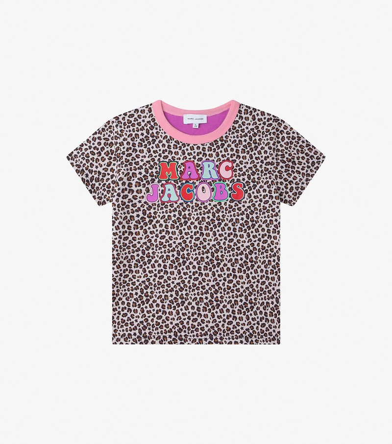 Kids\' Marc Jacobs Micro Cheetah Allover T Shirts Beige / Multicolor | SMLUY-4581