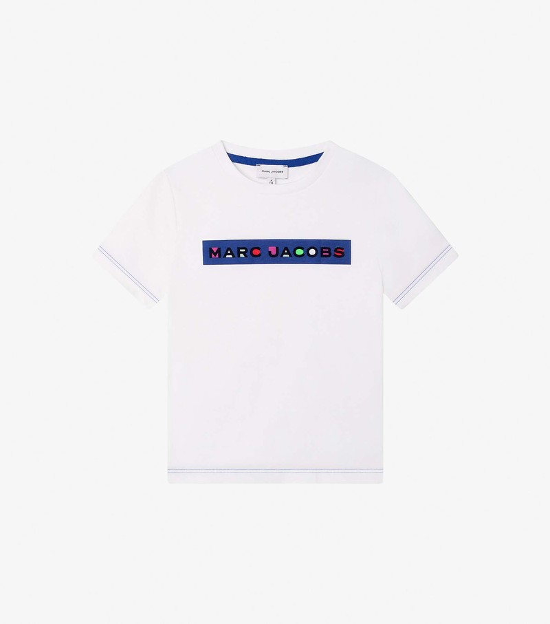 Kids\' Marc Jacobs Mj Tee With Logo Detail T Shirts White / Multicolor | DCHAK-7514