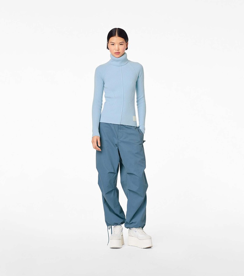 Women's Marc Jacobs Baggy Drawstring Pants Blue | QIMCU-8579