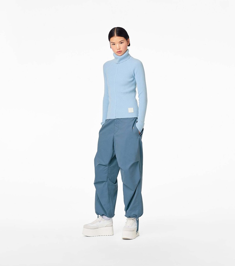 Women's Marc Jacobs Baggy Drawstring Pants Blue | QIMCU-8579