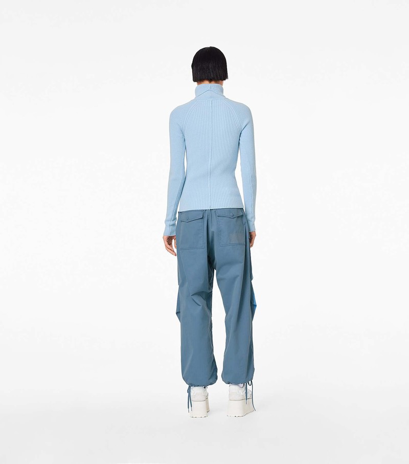 Women's Marc Jacobs Baggy Drawstring Pants Blue | QIMCU-8579