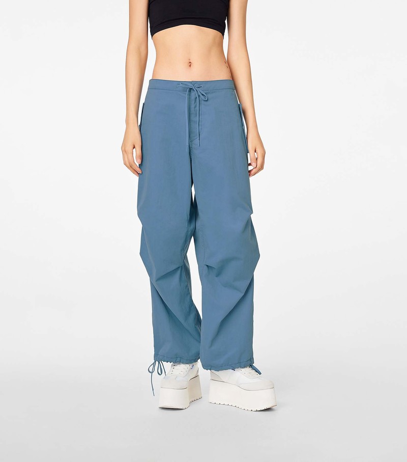 Women's Marc Jacobs Baggy Drawstring Pants Blue | QIMCU-8579