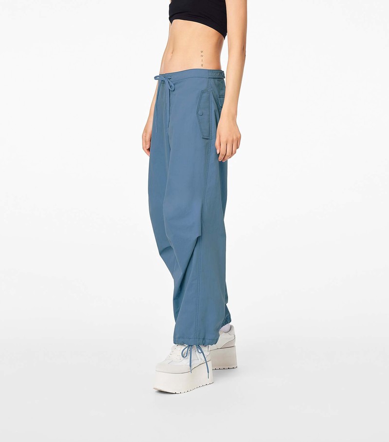 Women's Marc Jacobs Baggy Drawstring Pants Blue | QIMCU-8579