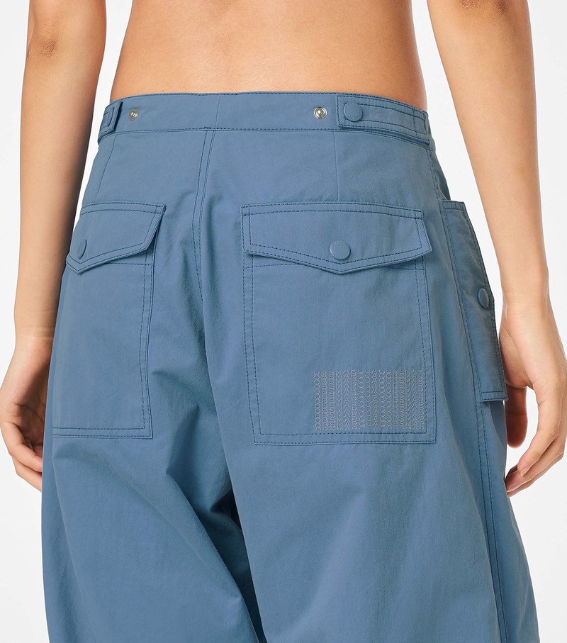 Women's Marc Jacobs Baggy Drawstring Pants Blue | QIMCU-8579