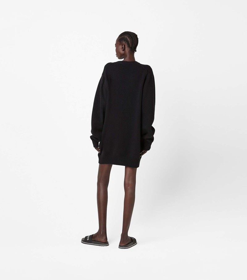 Women's Marc Jacobs Big Cardigan Sweatshirts Black | ZFOGM-9073