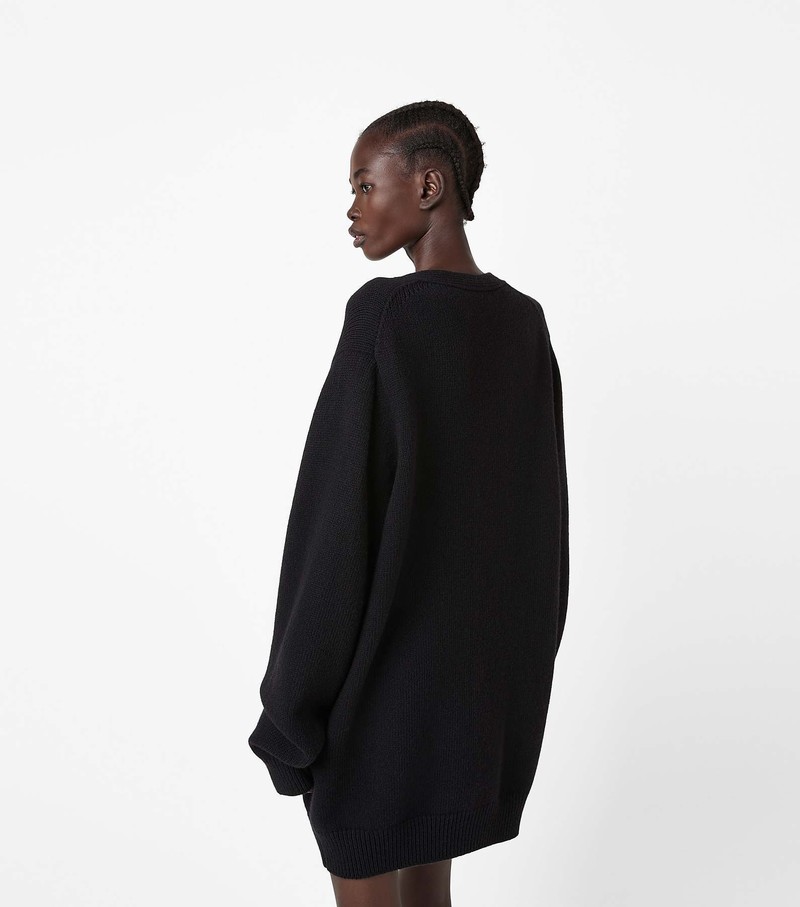 Women's Marc Jacobs Big Cardigan Sweatshirts Black | ZFOGM-9073