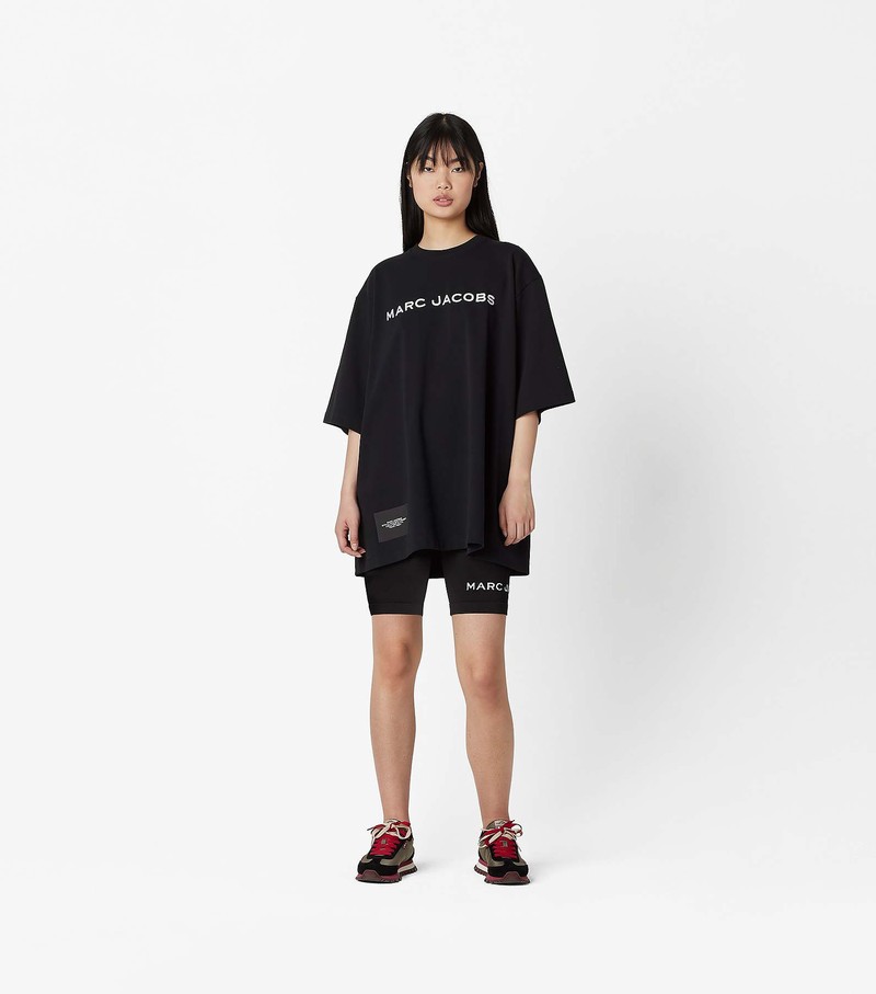 Women's Marc Jacobs Big T Shirts Black | ZDPBJ-4918