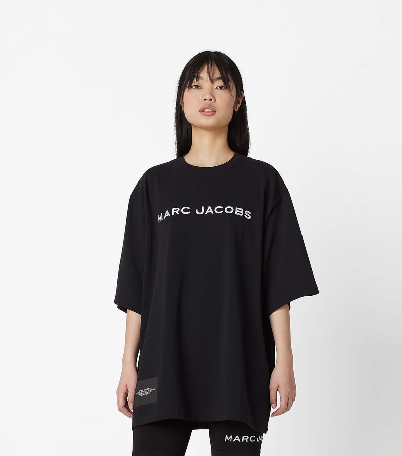 Women's Marc Jacobs Big T Shirts Black | ZDPBJ-4918