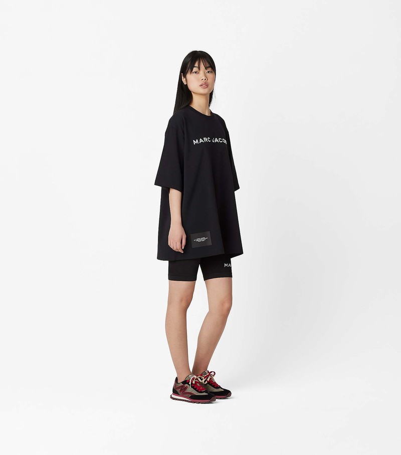 Women's Marc Jacobs Big T Shirts Black | ZDPBJ-4918