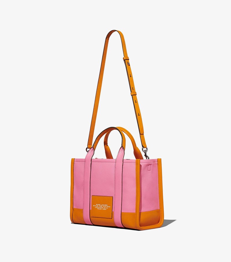 Women's Marc Jacobs Colorblock Medium Tote Bags Pink | RDFUN-8904