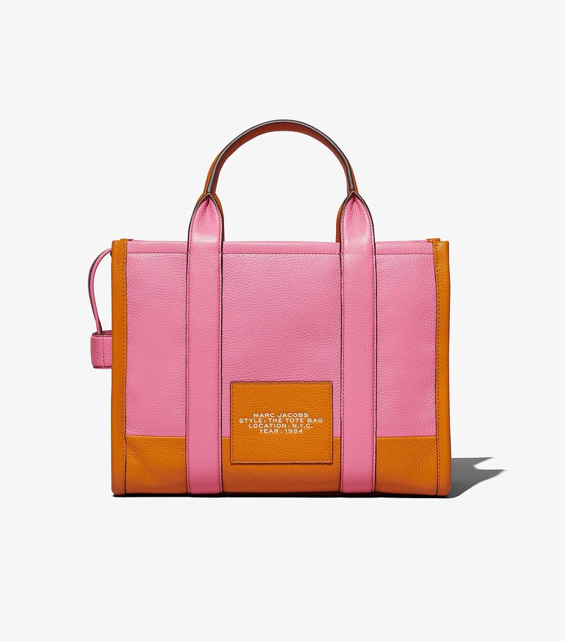 Women's Marc Jacobs Colorblock Medium Tote Bags Pink | RDFUN-8904