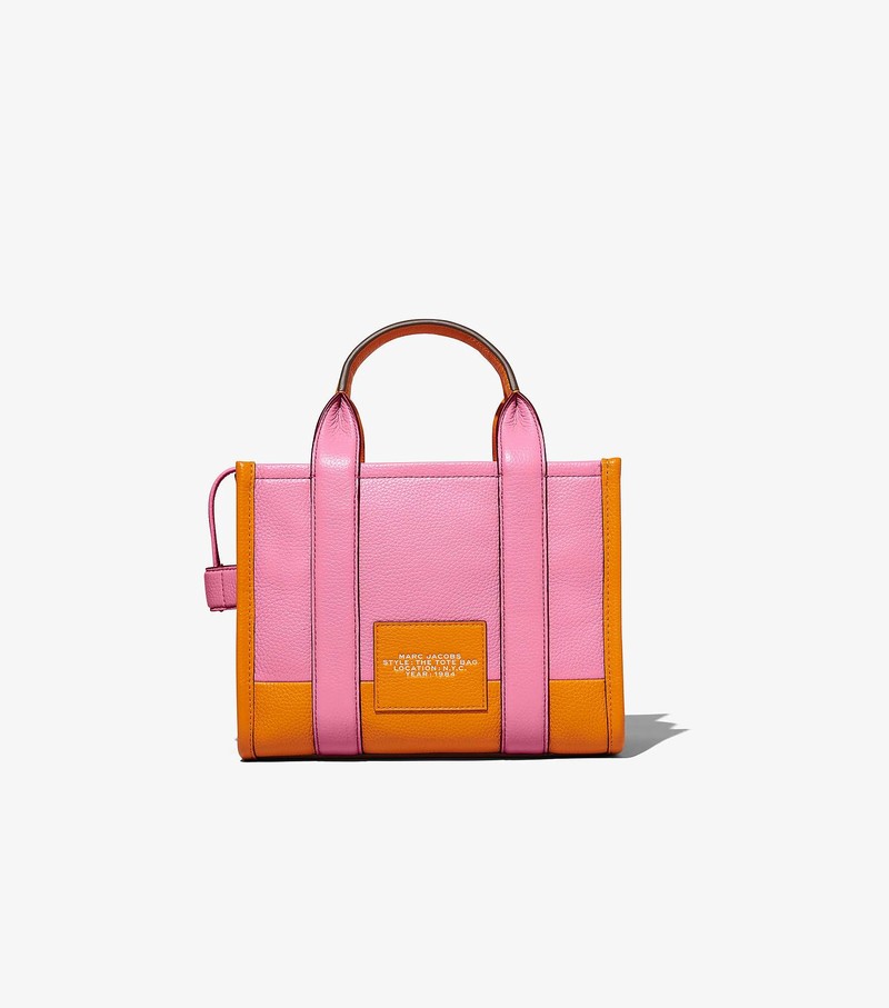 Women's Marc Jacobs Colorblock Mini Crossbody Bags Pink / Brown | PNXWF-0619