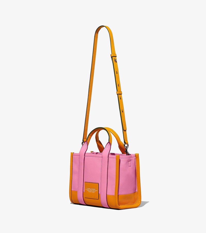 Women's Marc Jacobs Colorblock Mini Tote Bags Pink / Brown | DYAVJ-1630