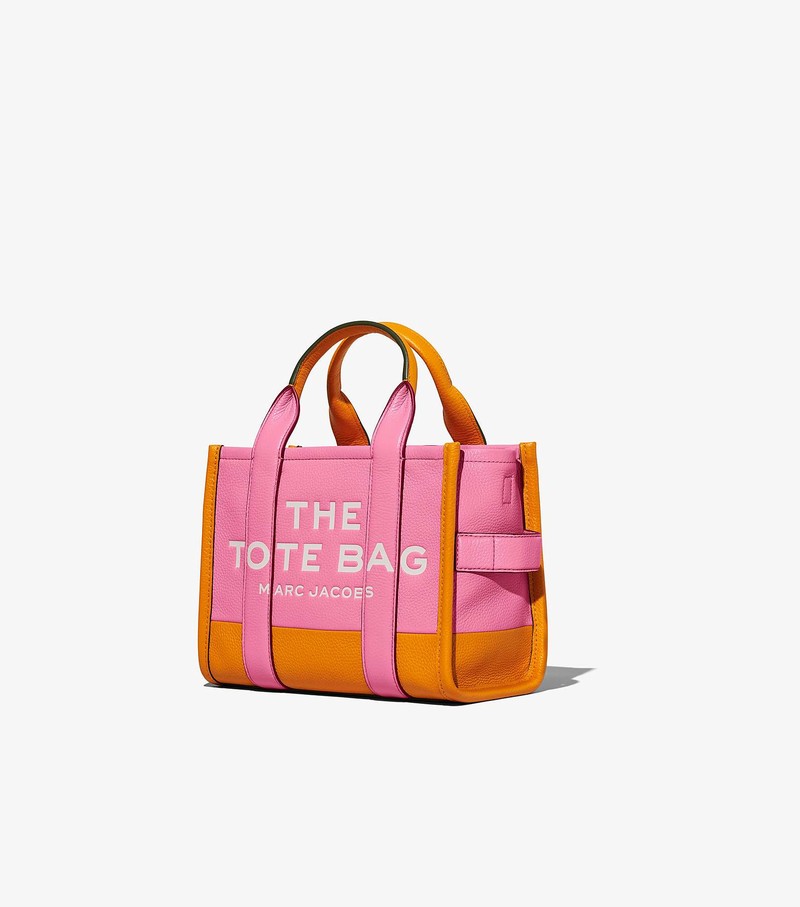 Women's Marc Jacobs Colorblock Mini Tote Bags Pink / Brown | DYAVJ-1630