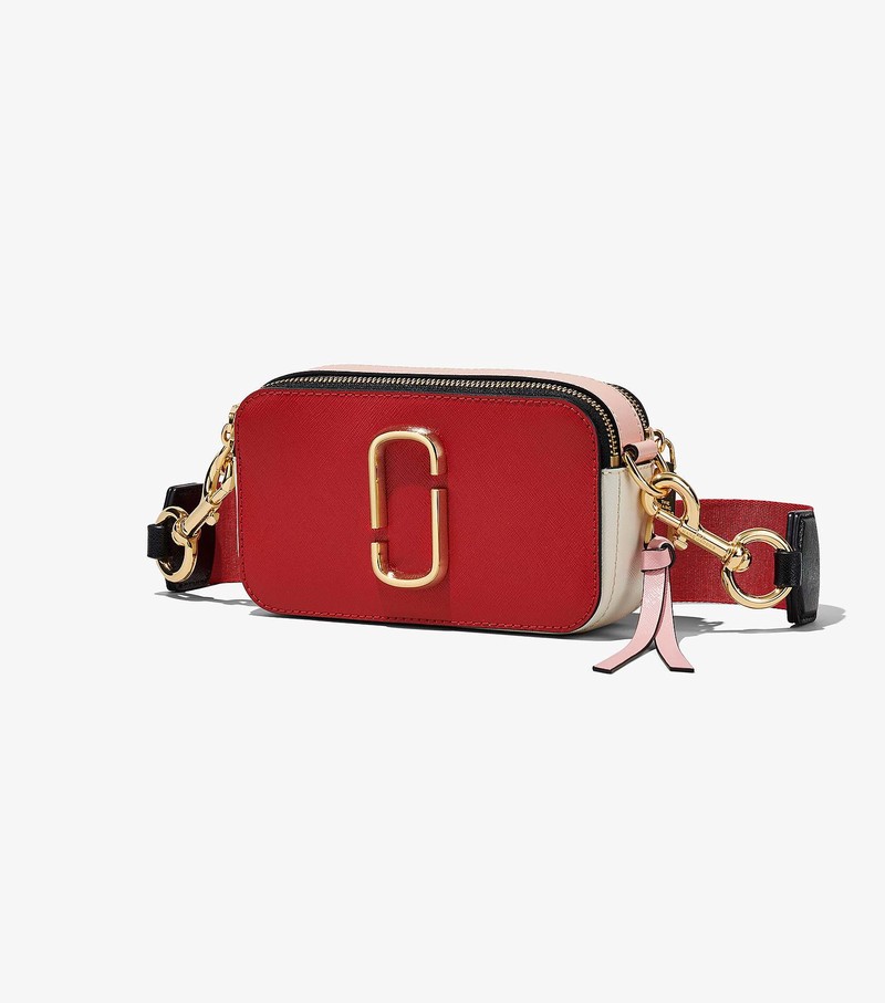 Women's Marc Jacobs Colorblock Snapshot Crossbody Bags Red / Multicolor | GNVLS-1974