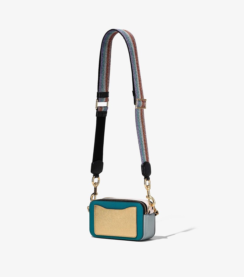 Women's Marc Jacobs Colorblock Snapshot Mini Bags Blue / Multicolor | NRVMG-3056