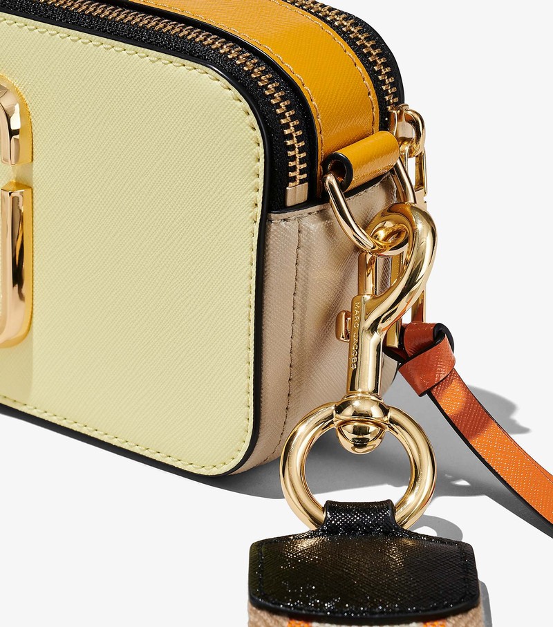 Women's Marc Jacobs Colorblock Snapshot Crossbody Bags Yellow / Multicolor | OBJET-2413