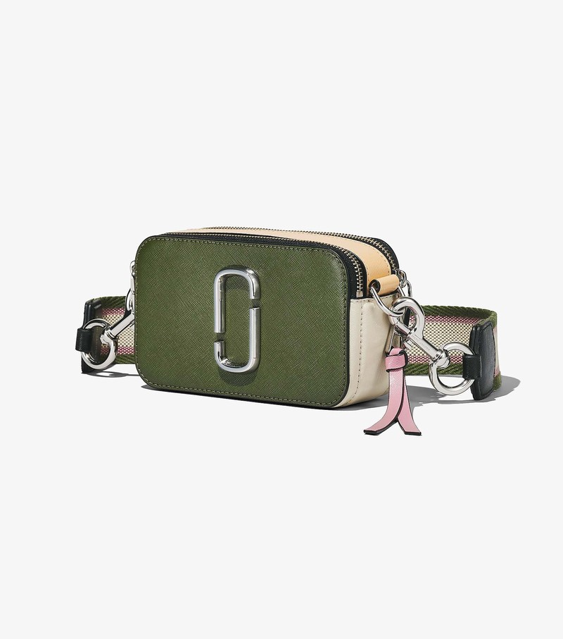 Women's Marc Jacobs Colorblock Snapshot Crossbody Bags Green / Multicolor | ZDWKG-2463