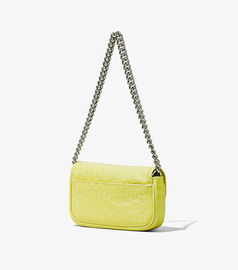 Women's Marc Jacobs Croc-Embossed J Marc Mini Shoulder Bags Green | BWULE-5971