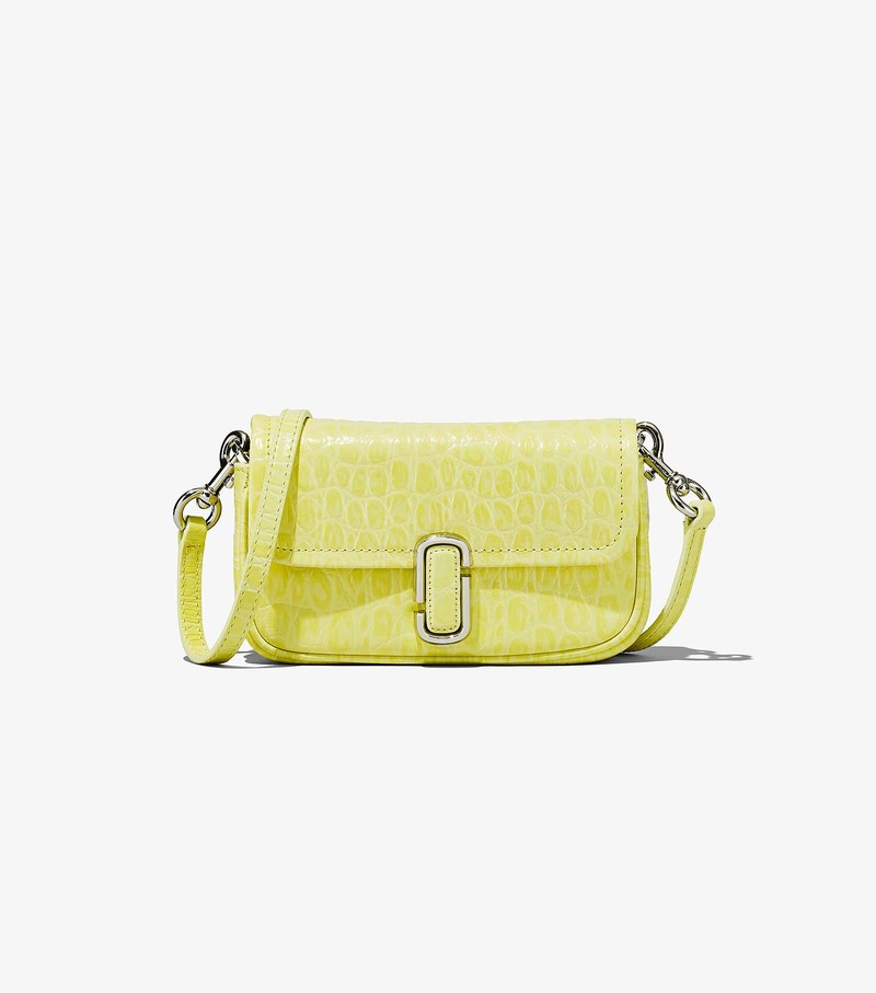 Women's Marc Jacobs Croc-Embossed J Marc Mini Bags Yellow | DOYTQ-1065