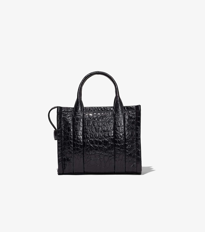 Women's Marc Jacobs Croc-Embossed Mini Crossbody Bags Black | GVUZL-1867