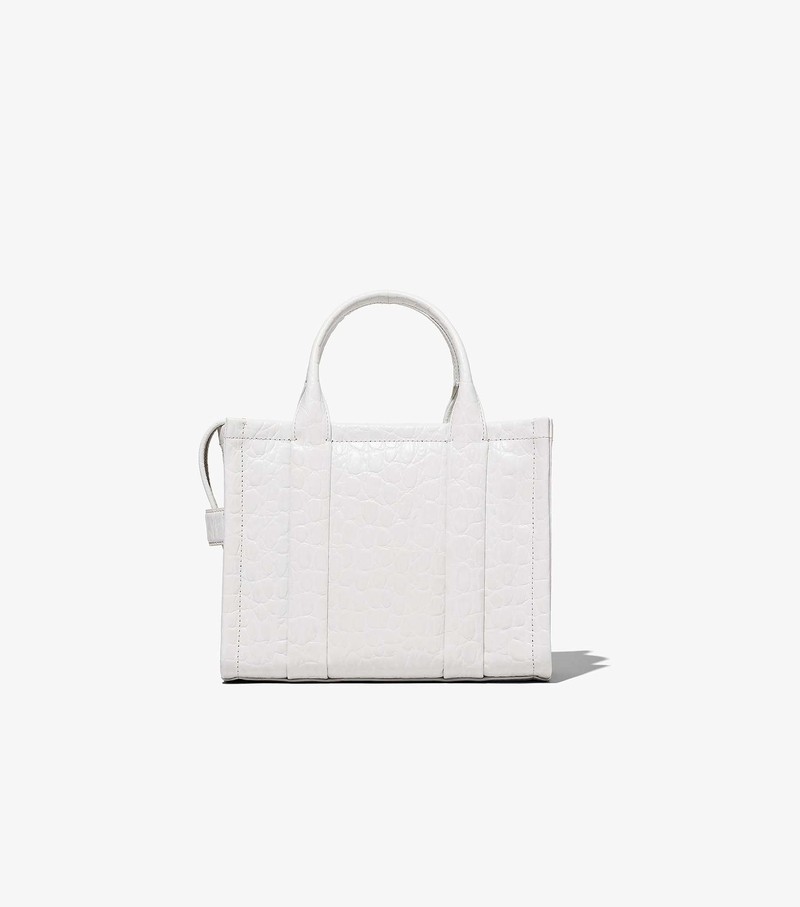 Women's Marc Jacobs Croc-Embossed Mini Crossbody Bags White | GYDES-6534