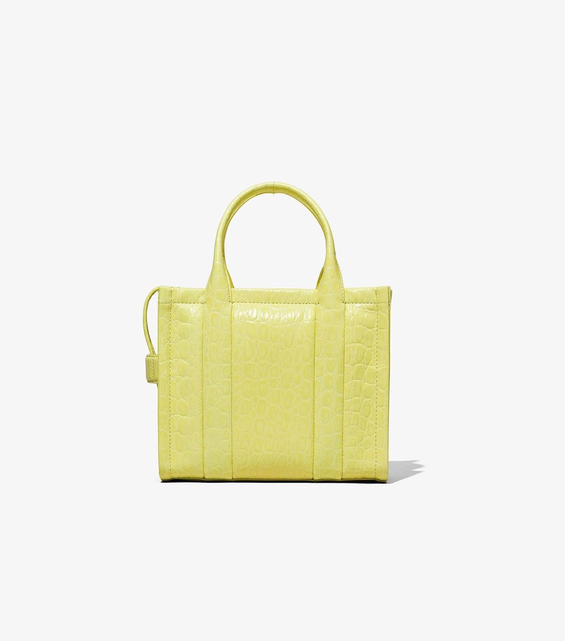 Women's Marc Jacobs Croc-Embossed Mini Tote Bags Yellow | OSIEN-5270