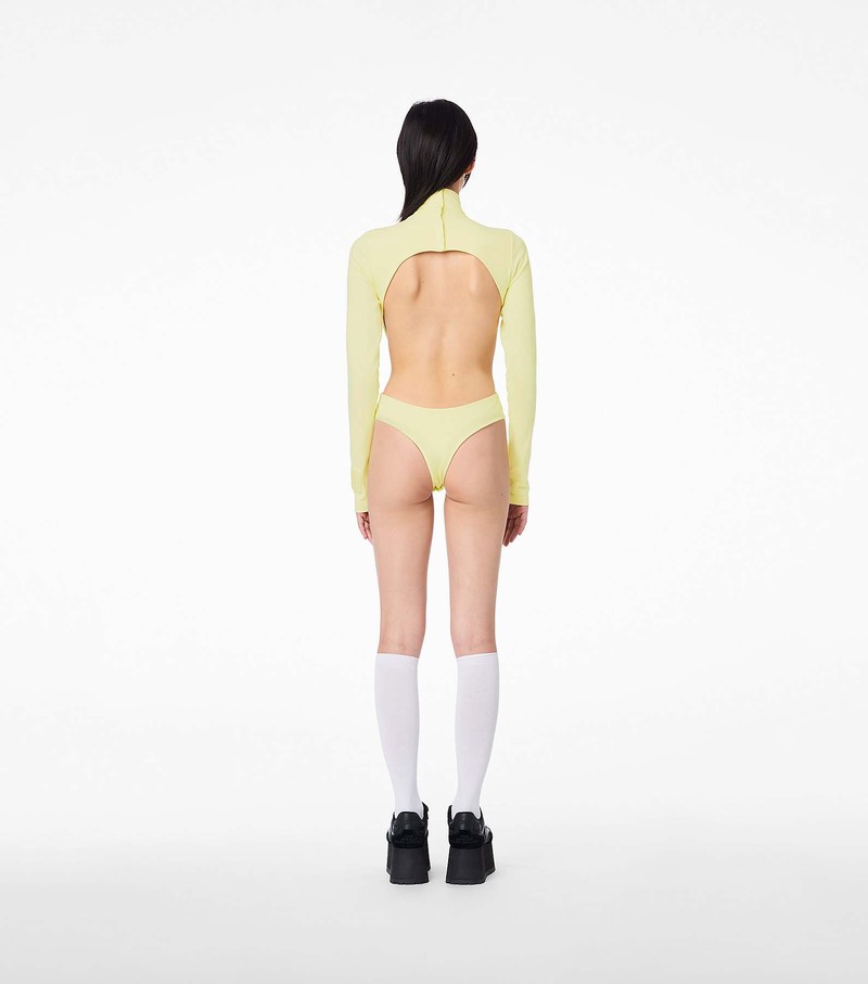 Women's Marc Jacobs Cutout Bodysuit Yellow | JPIQB-5601