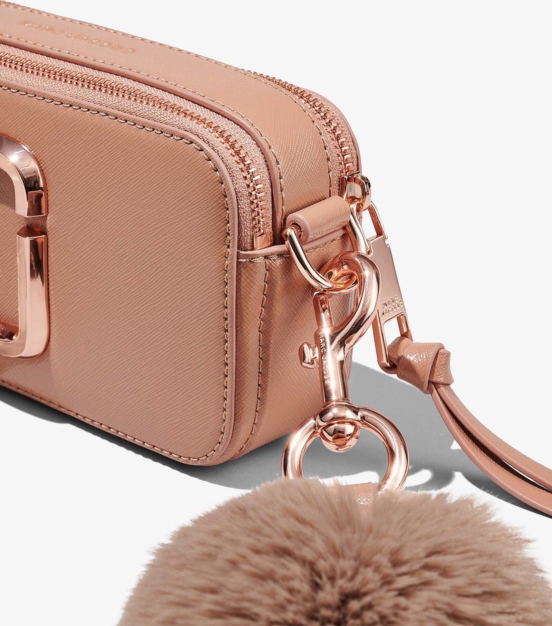 Women's Marc Jacobs Faux Fur Snapshot Mini Bags Pink | LCTIY-7315