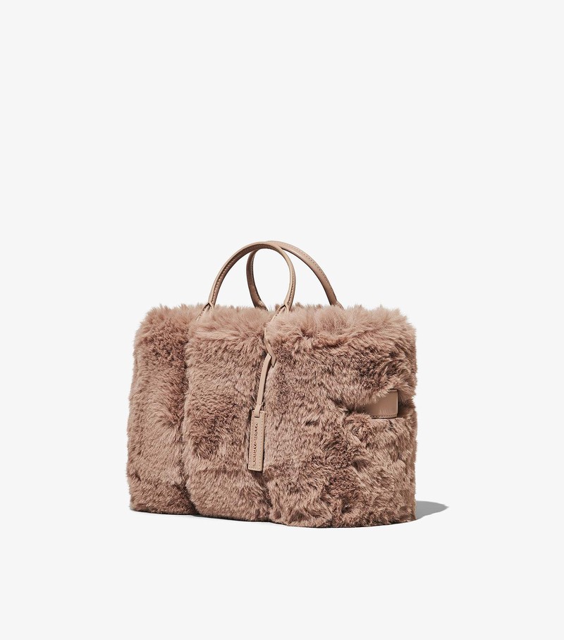 Women's Marc Jacobs Faux Fur Tote Mini Bags Pink | AIXBO-7628