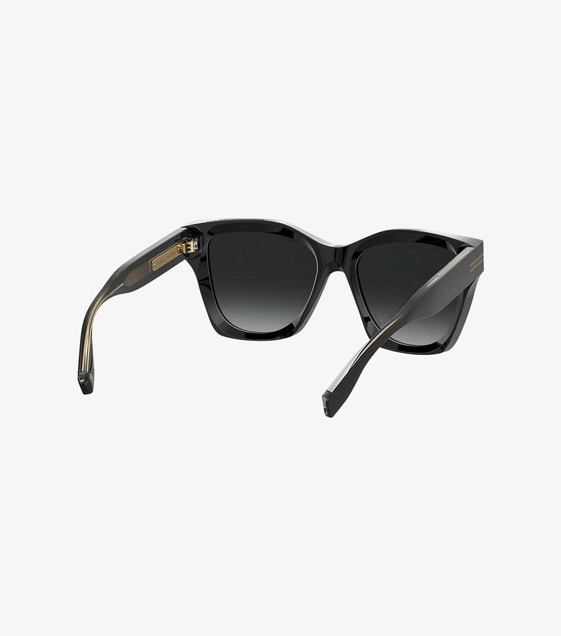 Women's Marc Jacobs Icon Edge Oversized Square Sunglasses Black | FEJNT-2740