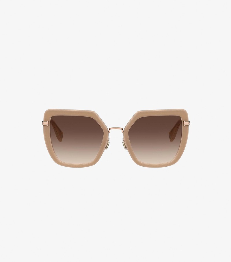 Women's Marc Jacobs Icon Oversized Butterfly Sunglasses Gold | LBVGI-8640