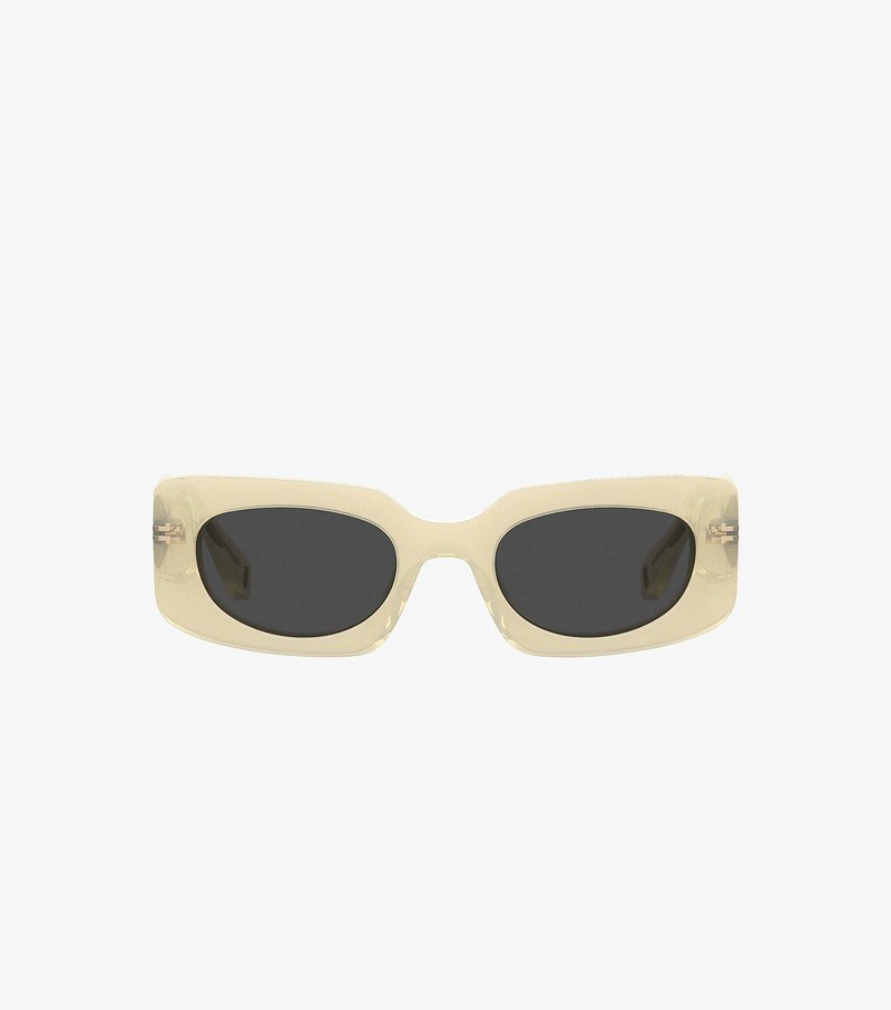 Women's Marc Jacobs Icon Rectangular Sunglasses White | QDPFM-9213