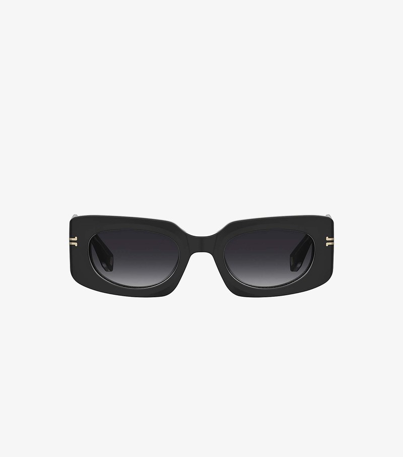 Women's Marc Jacobs Icon Rectangular Sunglasses Black | VPEJW-9410