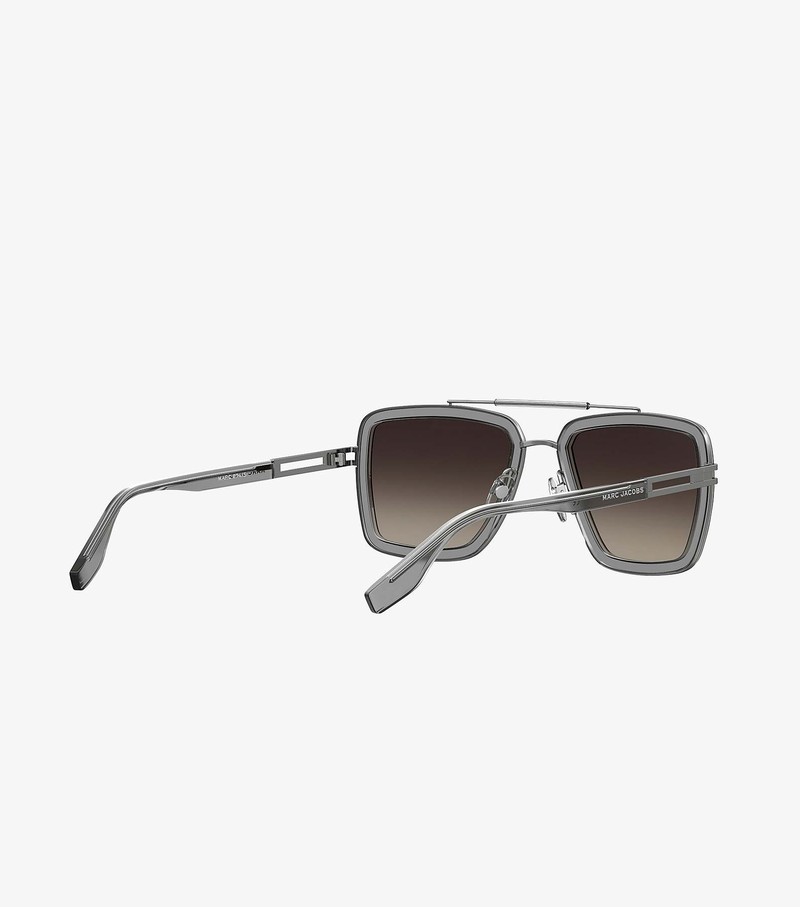 Women's Marc Jacobs Icon Square Pilot Sunglasses Grey | DCABR-7584