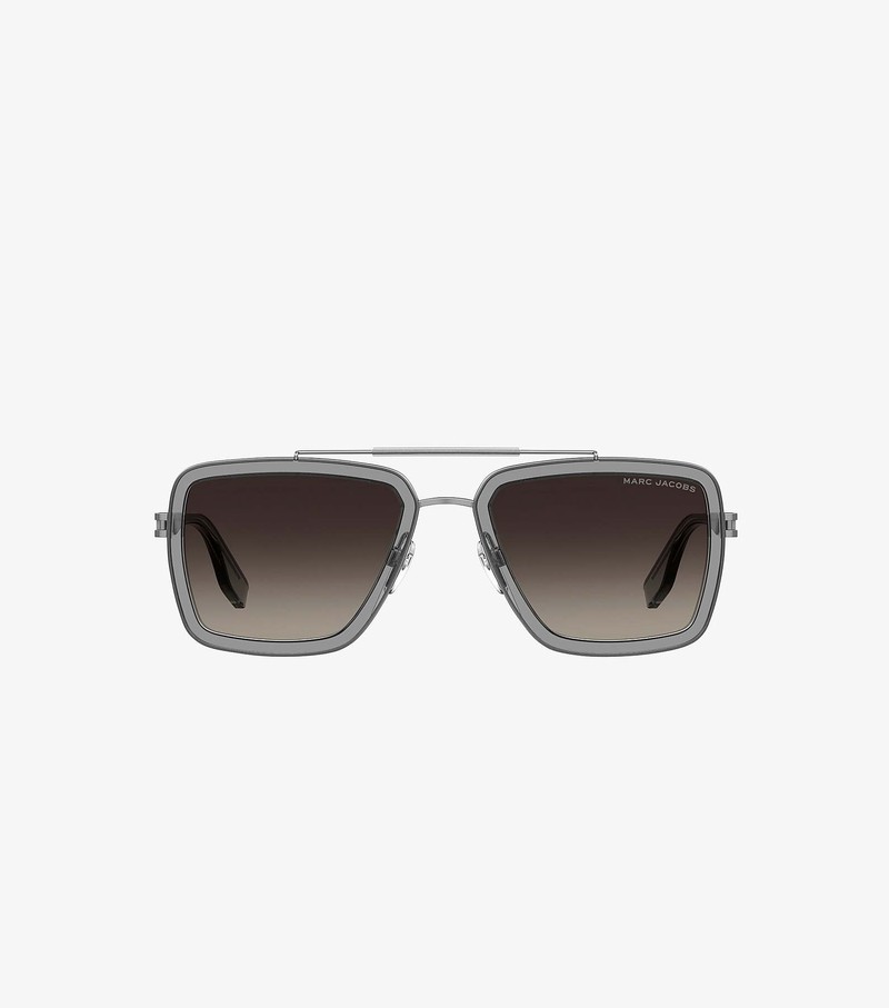 Women's Marc Jacobs Icon Square Pilot Sunglasses Grey | DCABR-7584