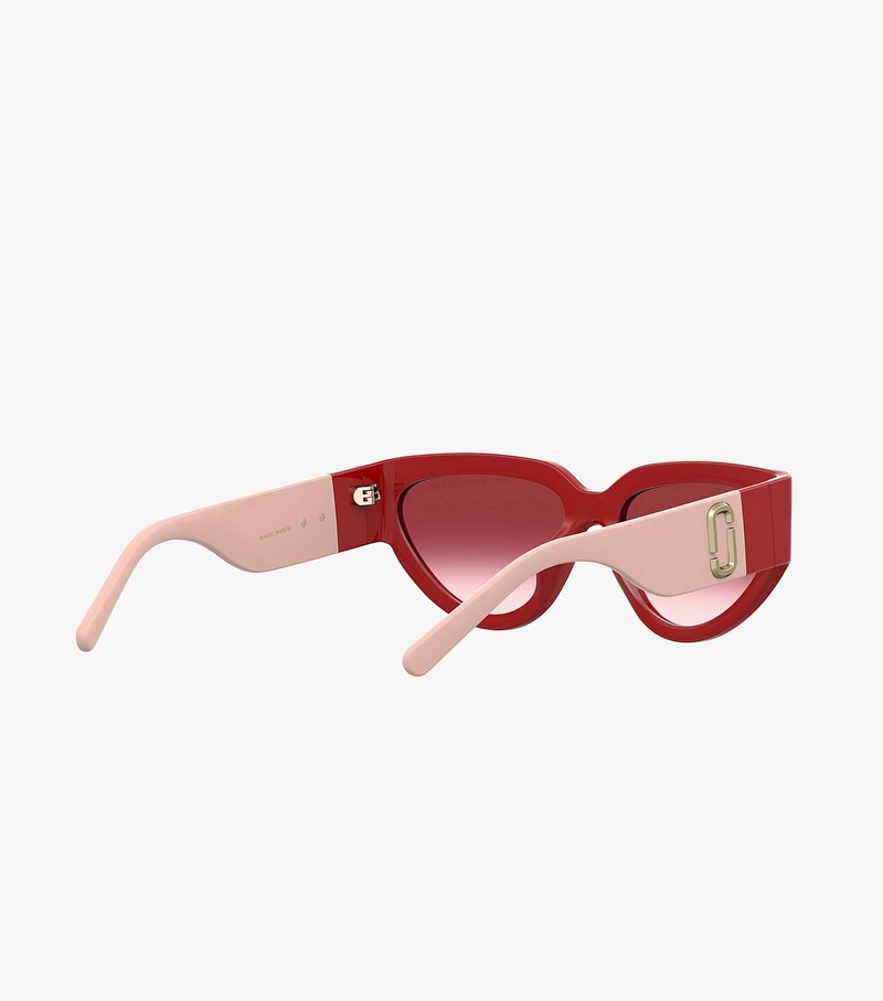 Women's Marc Jacobs J Marc Cat Eye Sunglasses Red | EBOUQ-8193