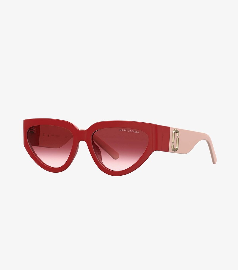 Women\'s Marc Jacobs J Marc Cat Eye Sunglasses Red | EBOUQ-8193