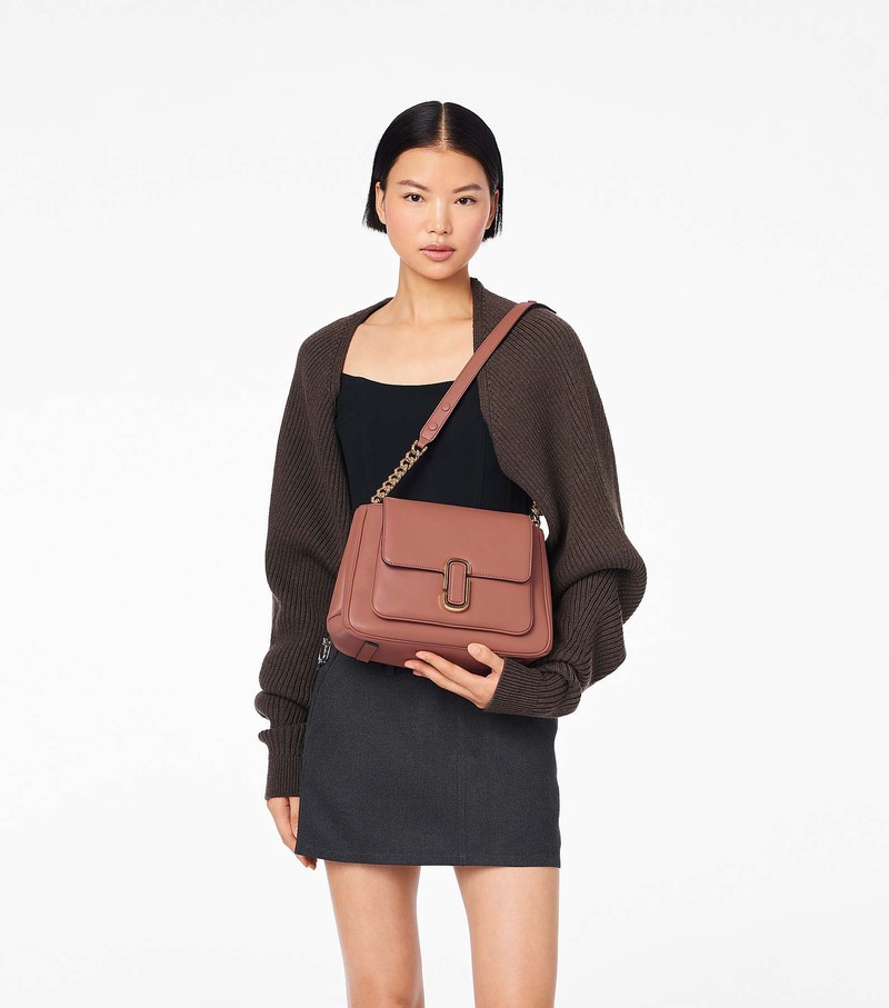 Women's Marc Jacobs J Marc Chain Satchel Bags Brown | QWZUD-6243