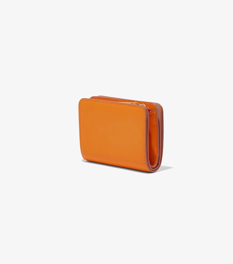 Women's Marc Jacobs J Marc Mini Compact Small Wallets Orange | DJISY-3084