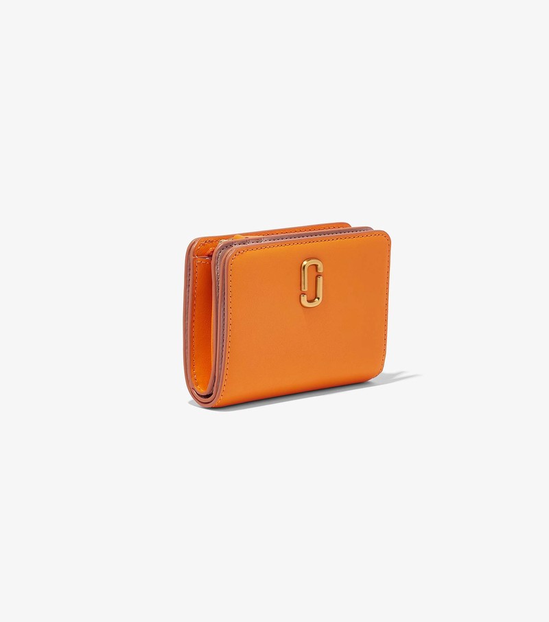 Women's Marc Jacobs J Marc Mini Compact Small Wallets Orange | DJISY-3084