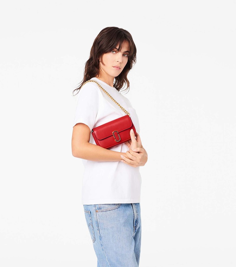 Women's Marc Jacobs J Marc Mini Crossbody Bags Red | KLQHN-1879