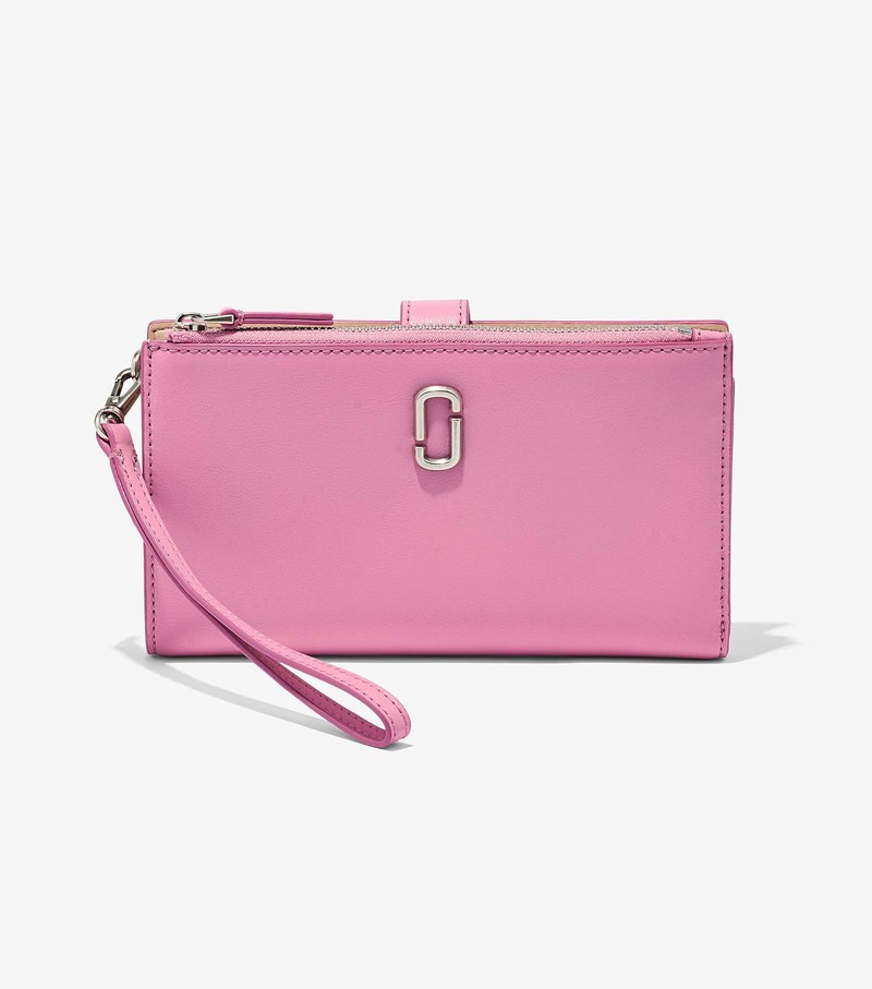 Women\'s Marc Jacobs J Marc Phone Wristlet Large Wallets Pink | YHTWG-4369