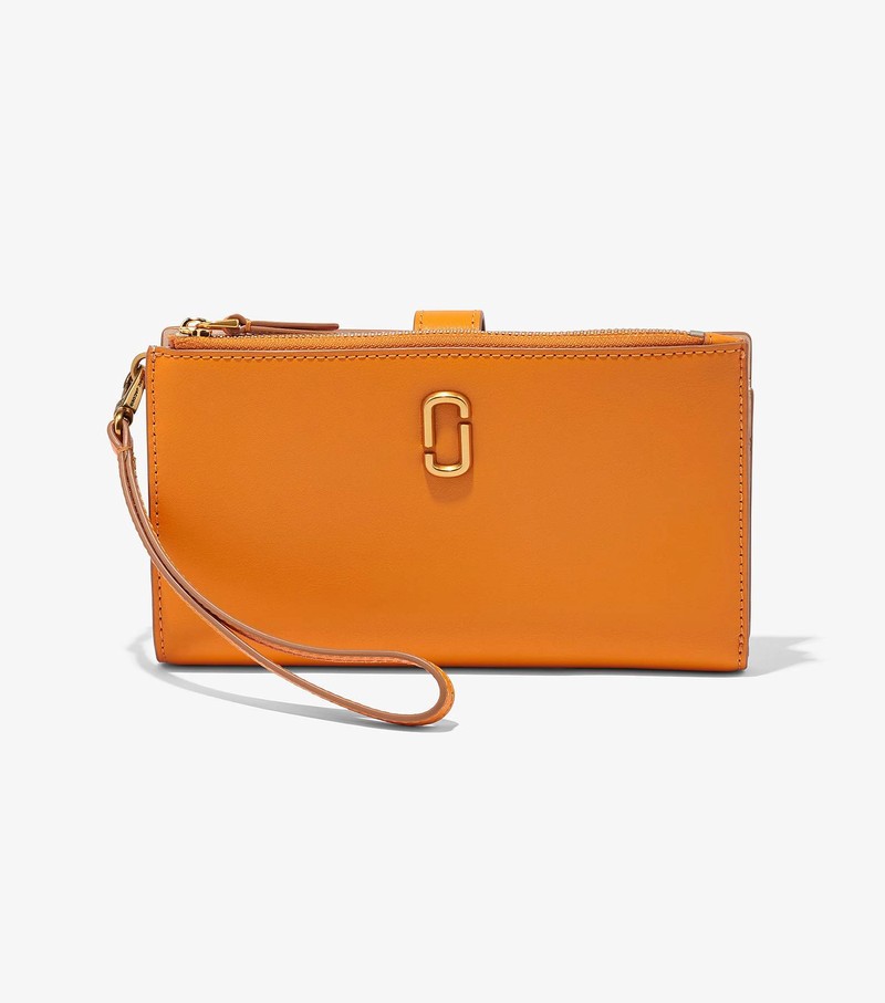 Women\'s Marc Jacobs J Marc Phone Wristlet Large Wallets Orange | YUPRG-1945