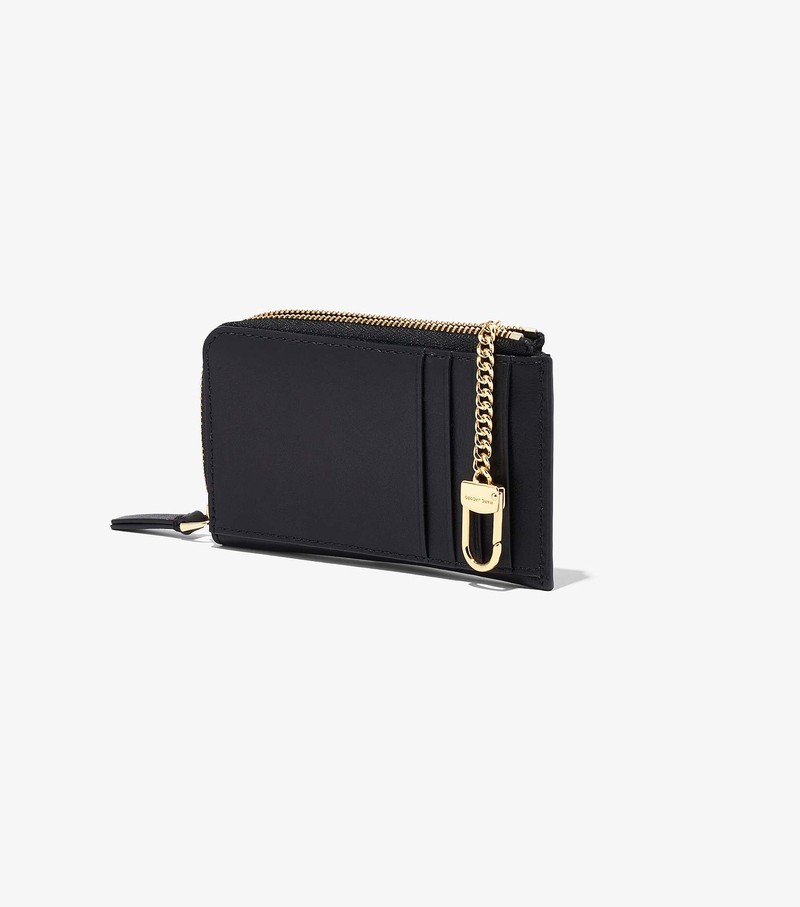 Women's Marc Jacobs J Marc Top Zip Multi Small Wallets Black | BZUSK-0435