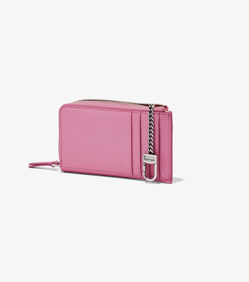 Women's Marc Jacobs J Marc Top Zip Multi Small Wallets Pink | KRPFZ-6025