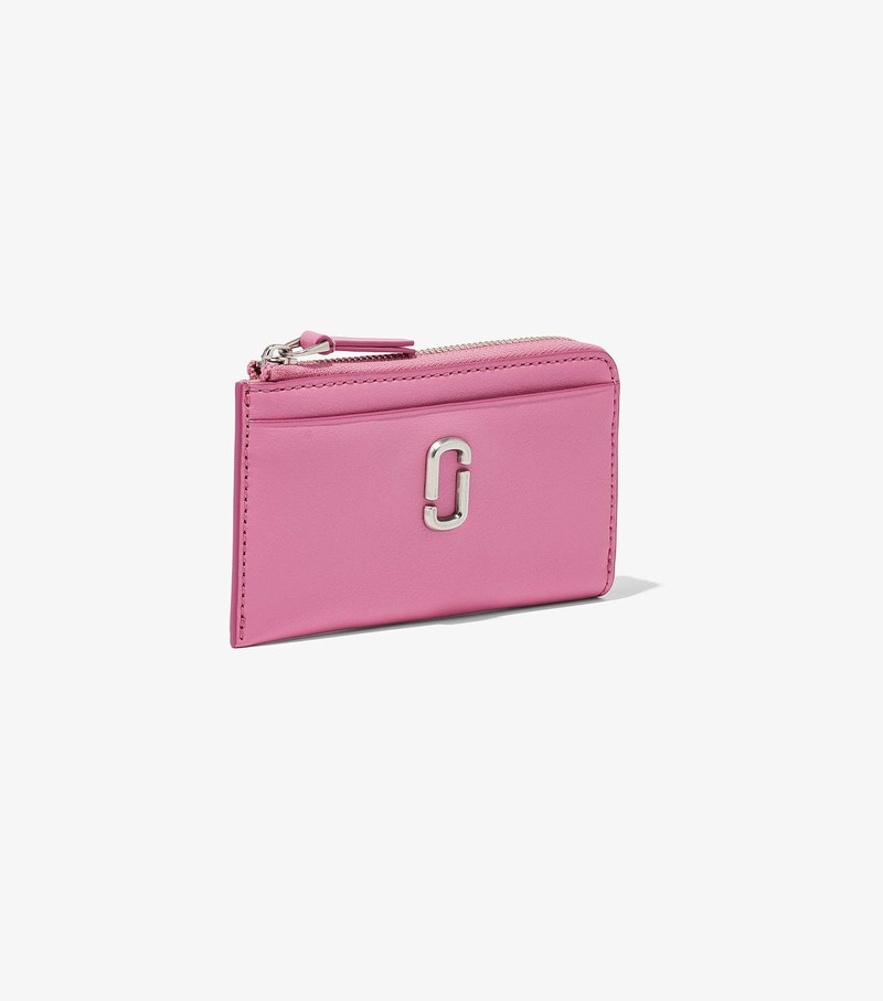 Women's Marc Jacobs J Marc Top Zip Multi Small Wallets Pink | KRPFZ-6025