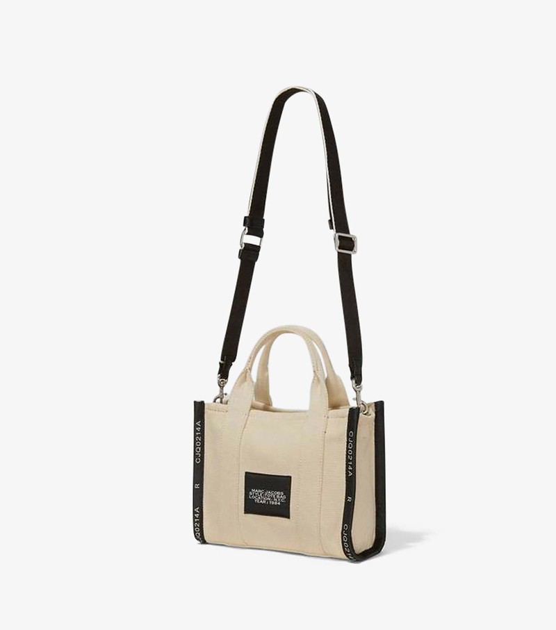 Women's Marc Jacobs Jacquard Mini Tote Bags Beige | OYPTQ-5729